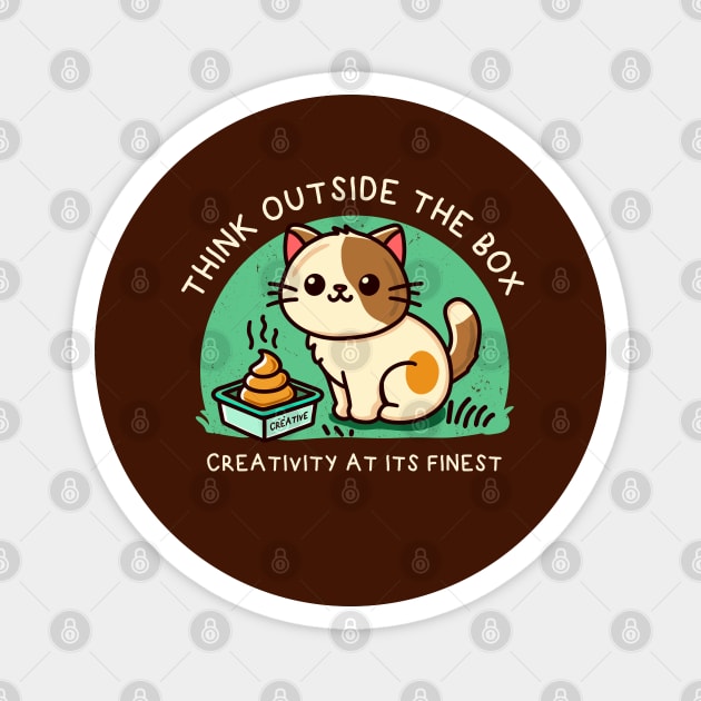 THINK OUTSIDE THE BOX Magnet by Fabrik